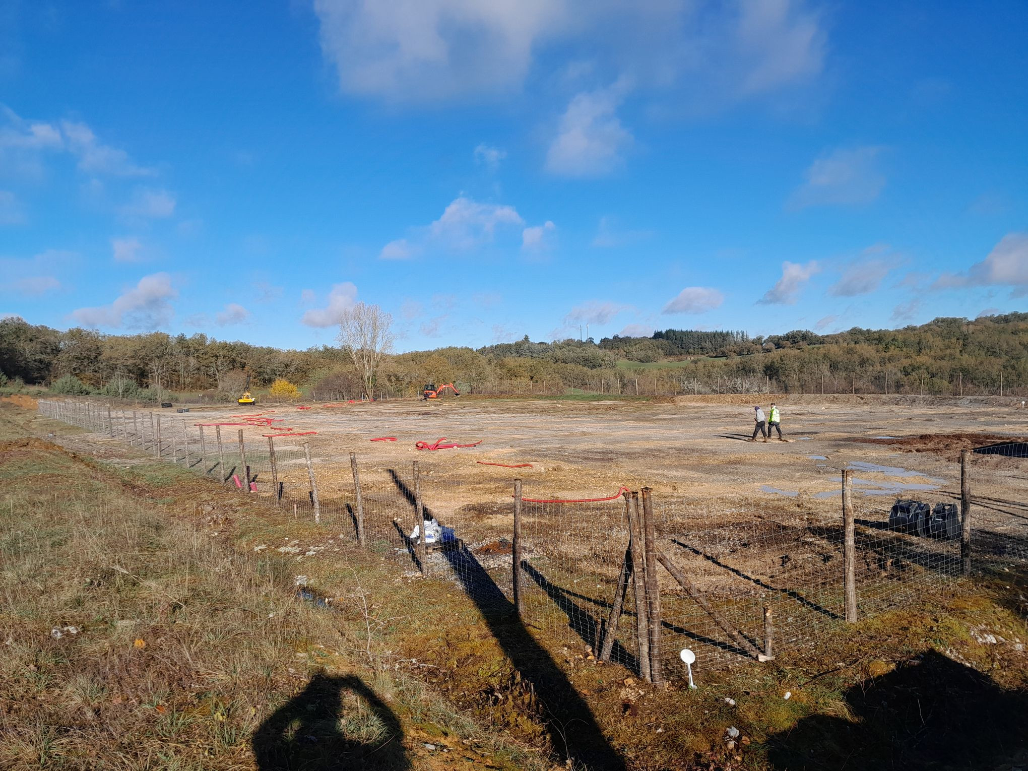 préparation du chantier du parc solaire de Sabadel Lauzès