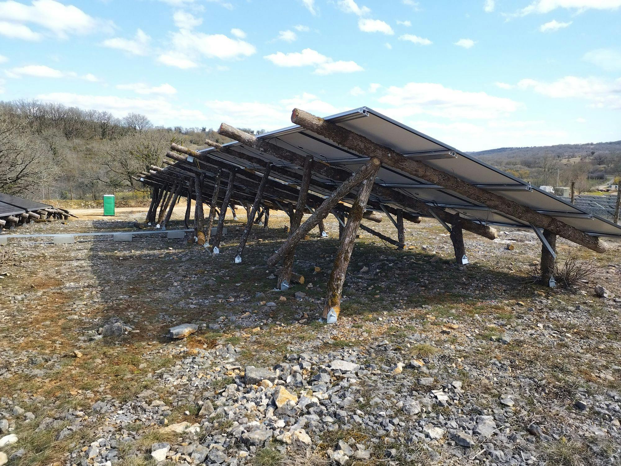 Parc solaire structure en bois