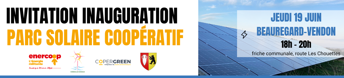 invitation inauguration parc solaire beauregard vendon