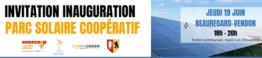 invitation inauguration parc solaire beauregard vendon