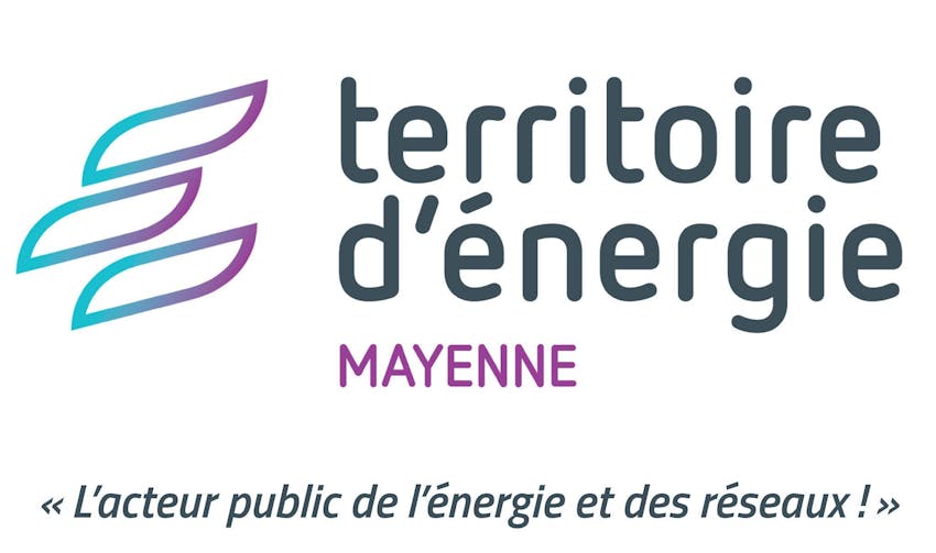 En Mayenne, 300 compteurs publics alimentés par Enercoop jusqu'à fin 2027 Logo de Territoire d'énergie Mayenne