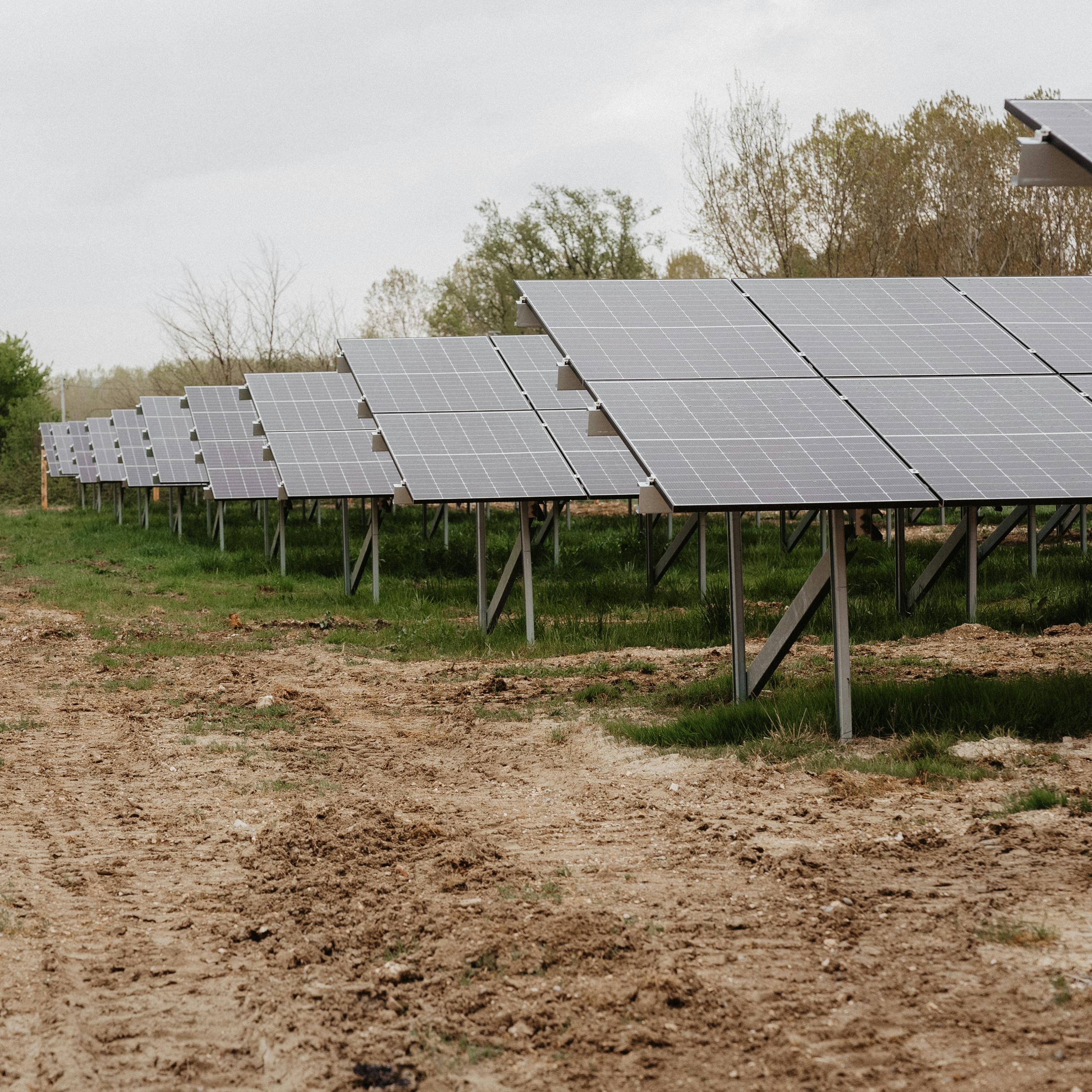 Photo de panneaux solaires du parc de la Douyne (47) par Lycia Walter