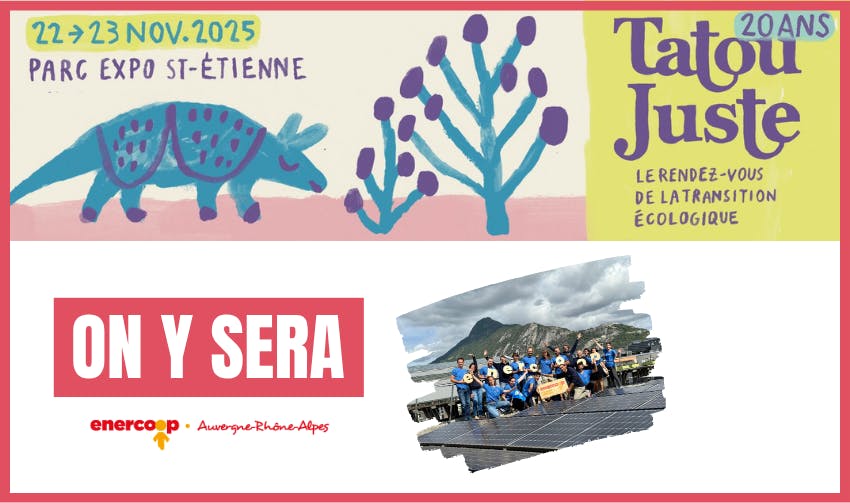 enercoop AURA au salon tatoujuste 22 et 23 novembre 2025