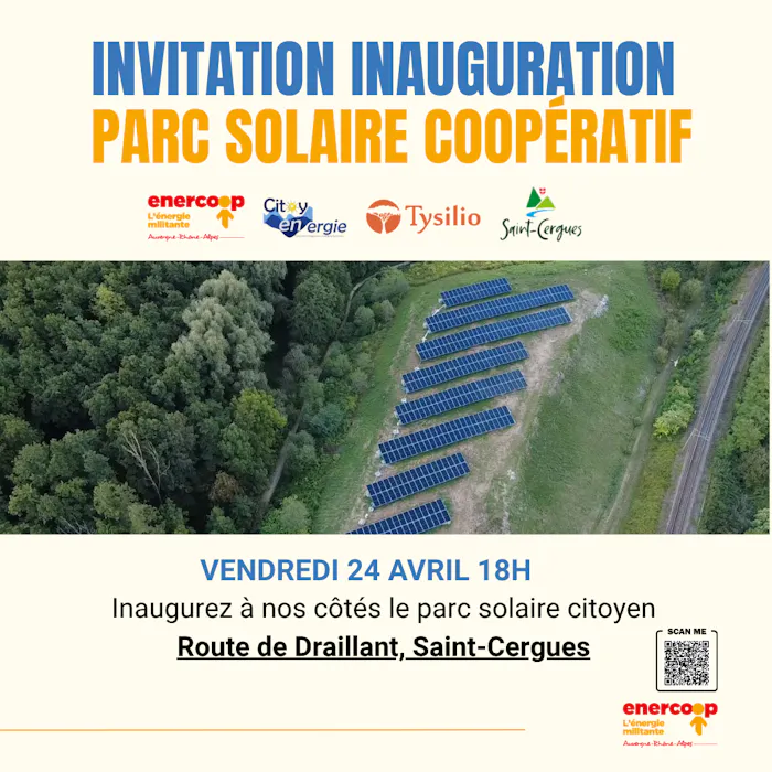 invitation inauguration enercoop AURA et citoyenergie st cergues
