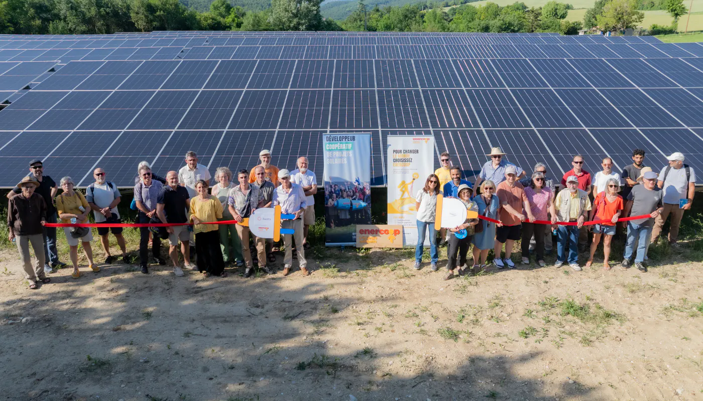 inauguration parc solaire aouste enercoop AURA et dwatts