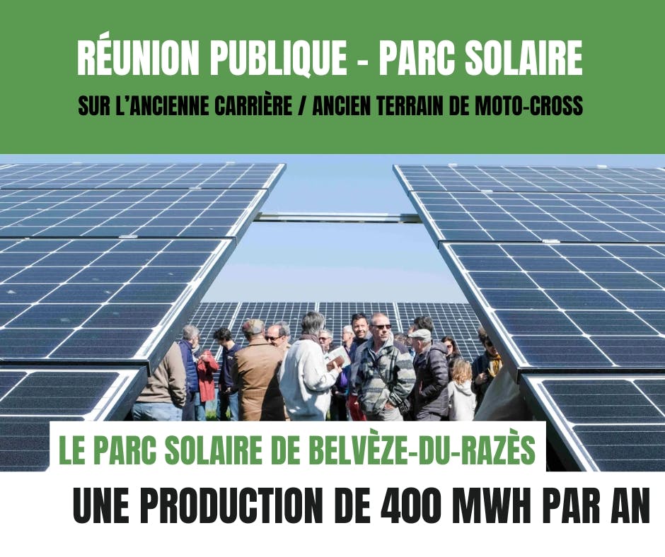 Parc solaire au sol de Belvèze-du-Razès. Réunion publique du 24 mai avec Enercoop LR