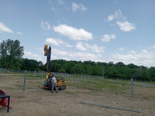 Battage sur le parc de Meauzac
