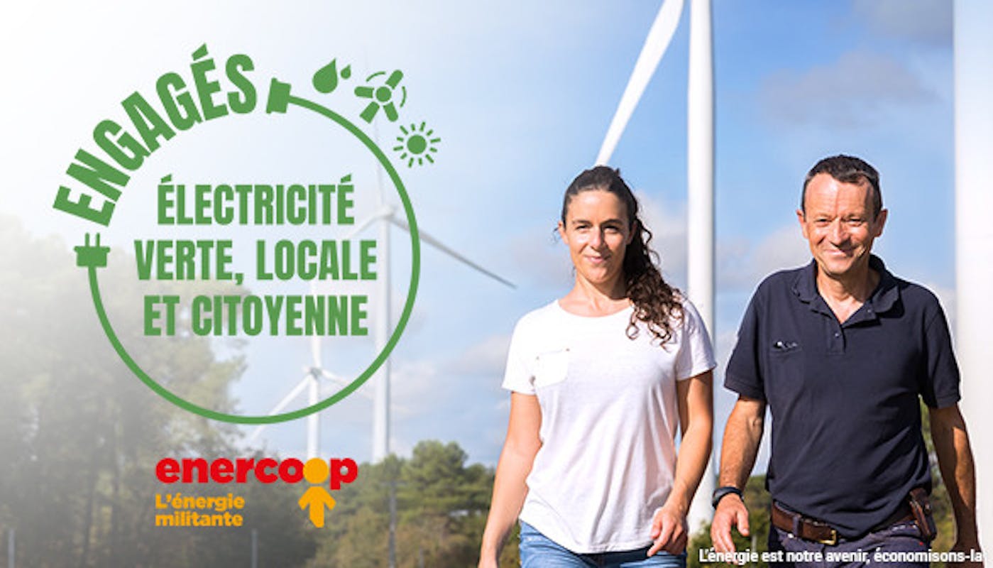 Visuel "Engagés pour une électricité verte, locale et citoyenne"