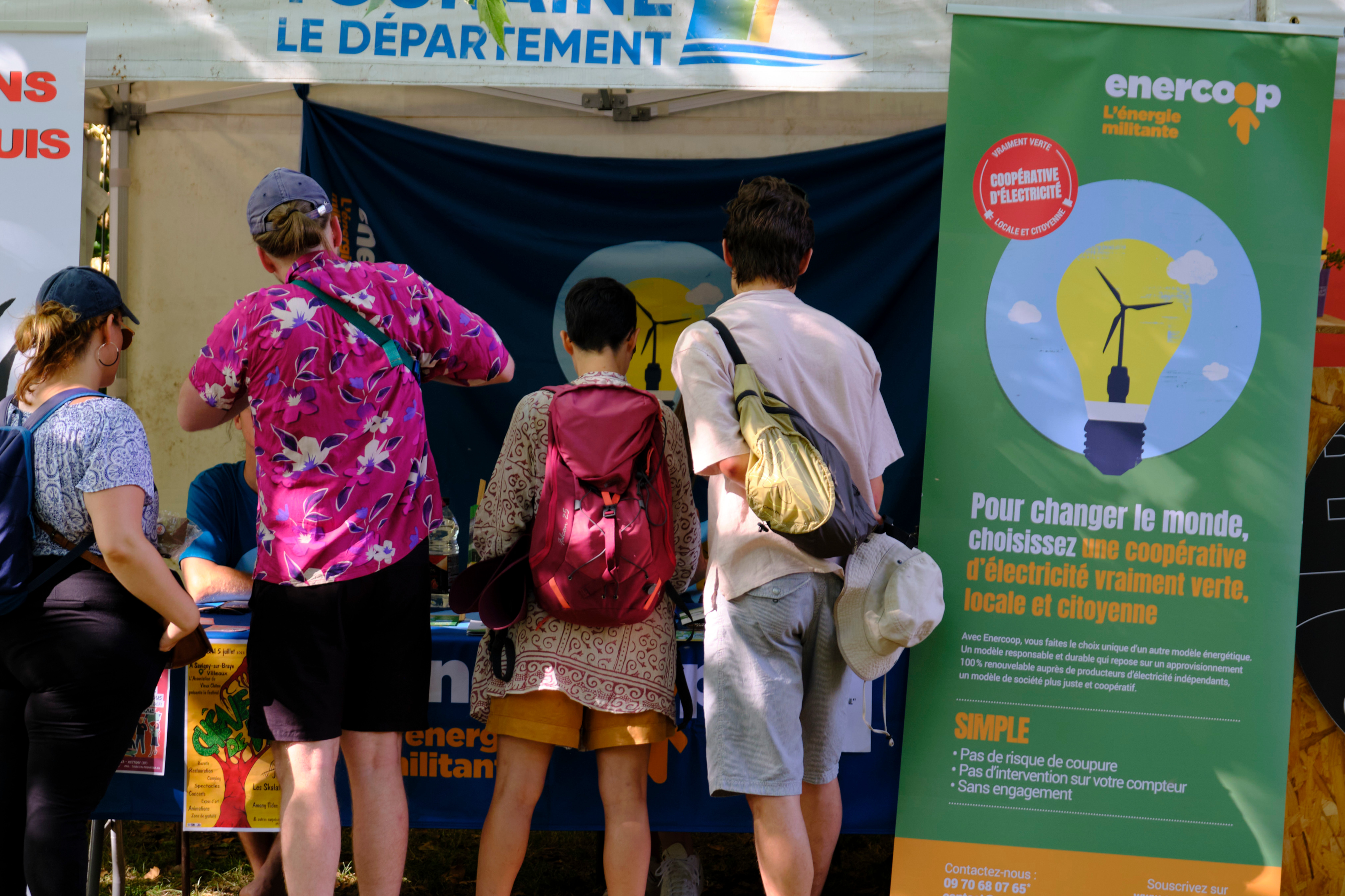 stand terres son festival enercoop fournisseur électricité énergie