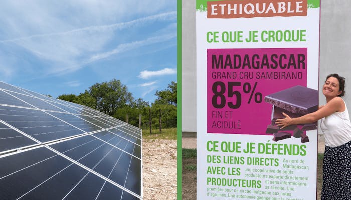 parc solaire Enercoop et chocolat Ethiquable