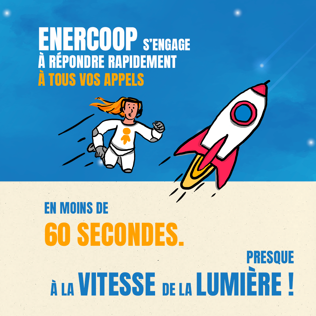 Enercoop s'engage à répondre rapidement à tous vos appels