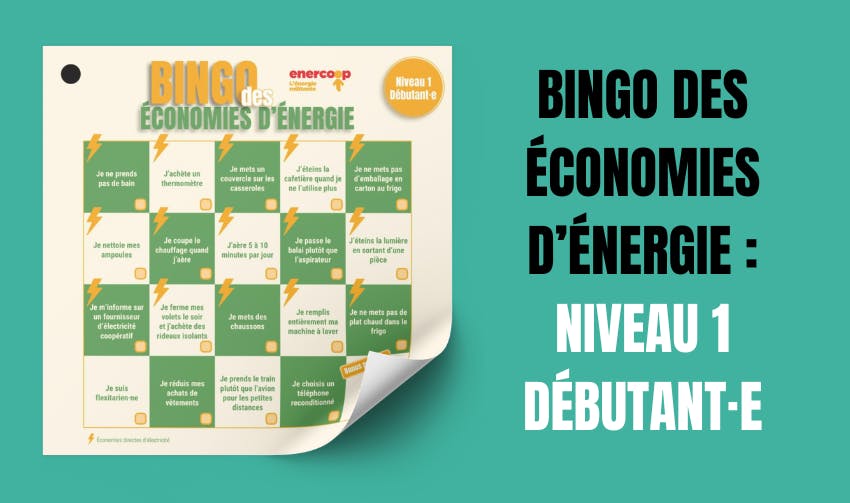 bingo économie énergie débutant sobriété énergétique