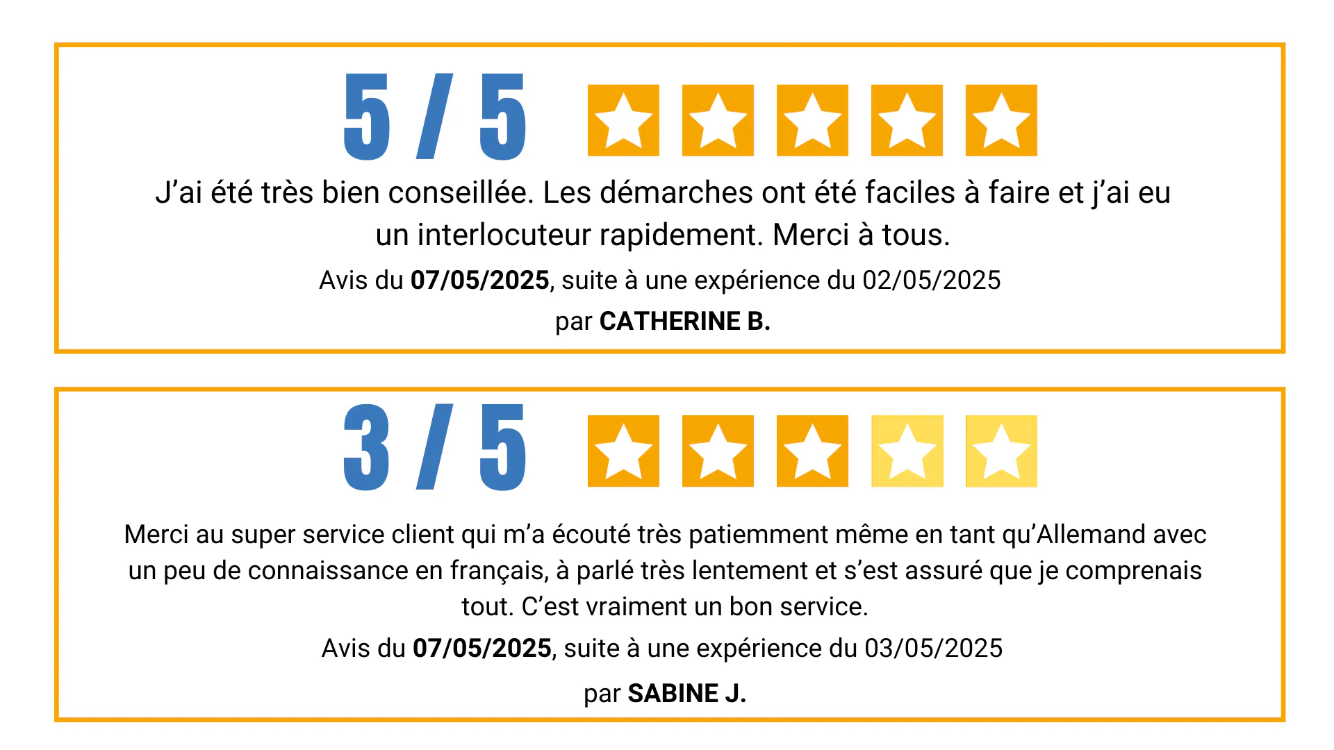 avis vérifiés - témoignages