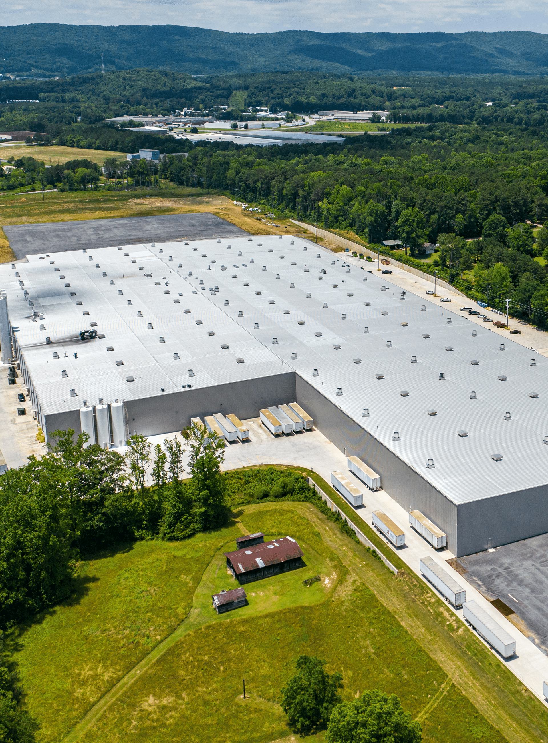 ef commercial tile plant aerial