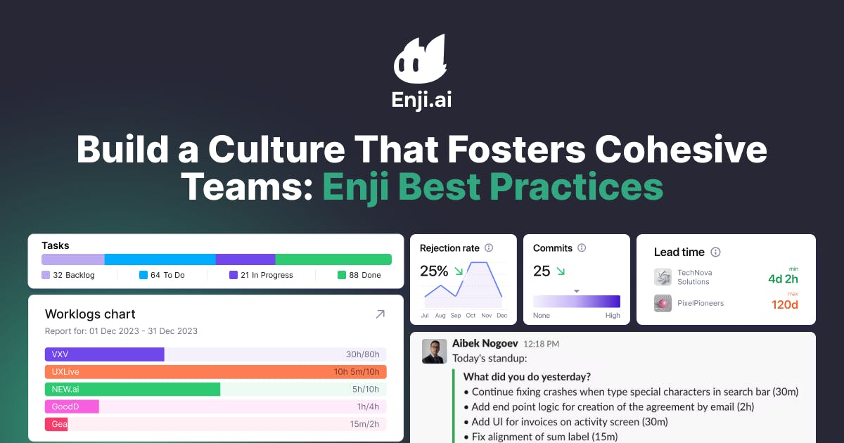 Build a Culture That Fosters Cohesive Teams: Enji Best Practices