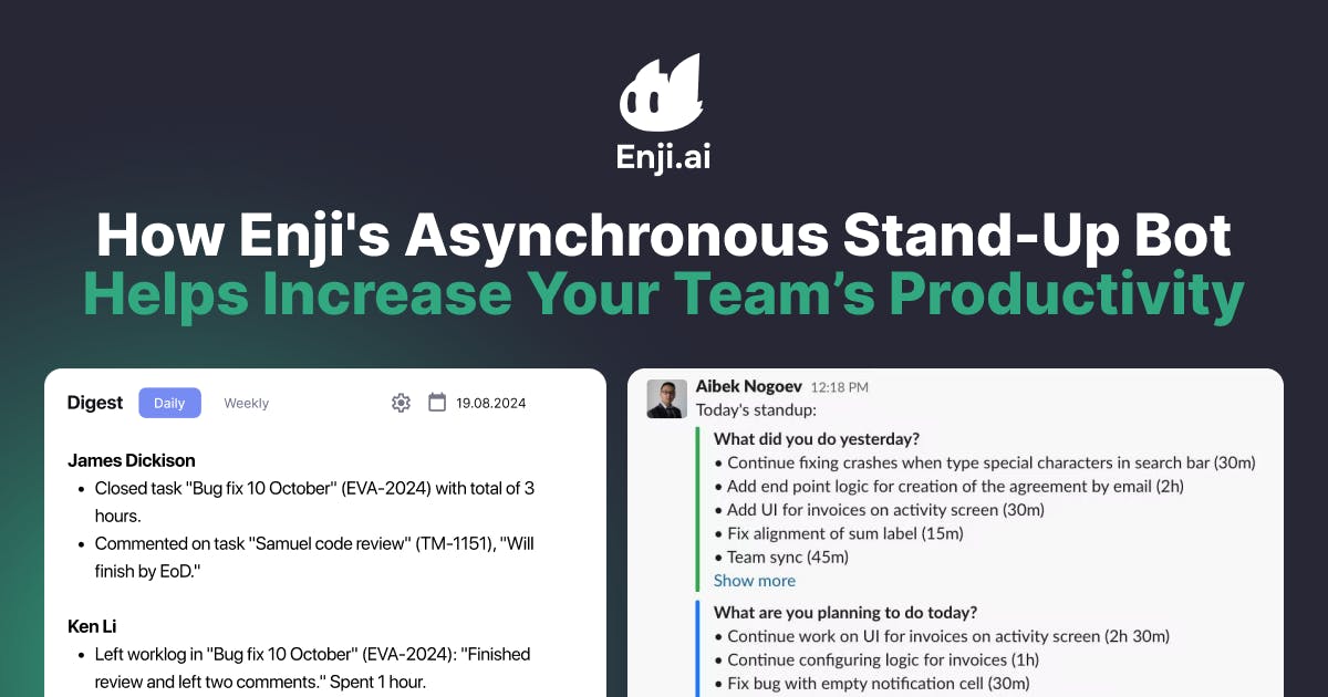 How Enji's Asynchronous Stand-Up Bot Helps Increase Your Team's Productivity