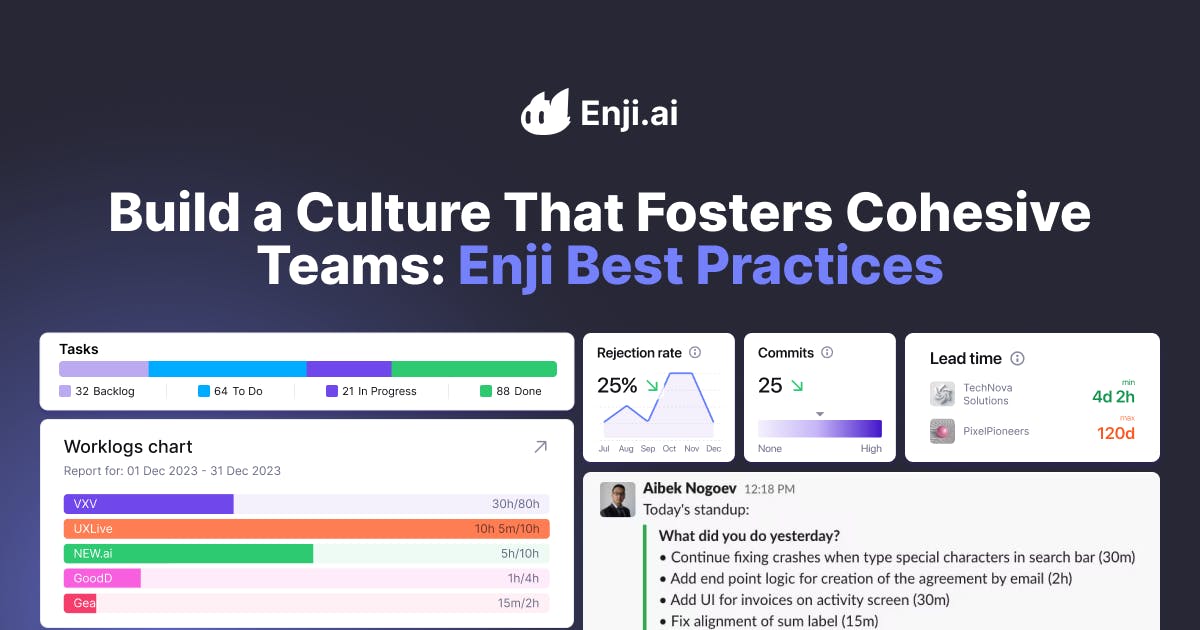 Build a Culture That Fosters Cohesive Teams: Enji Best Practices
