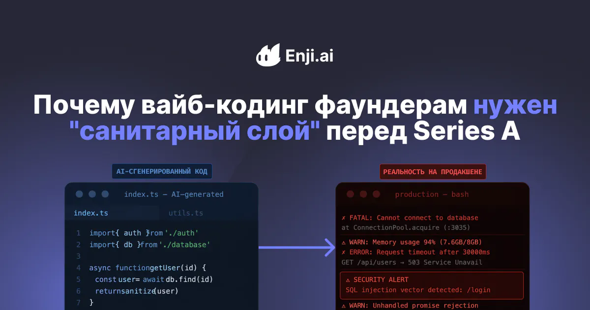 Почему фаундерам, работающим с вайб-кодингом, нужен "санитарный слой" перед Series A