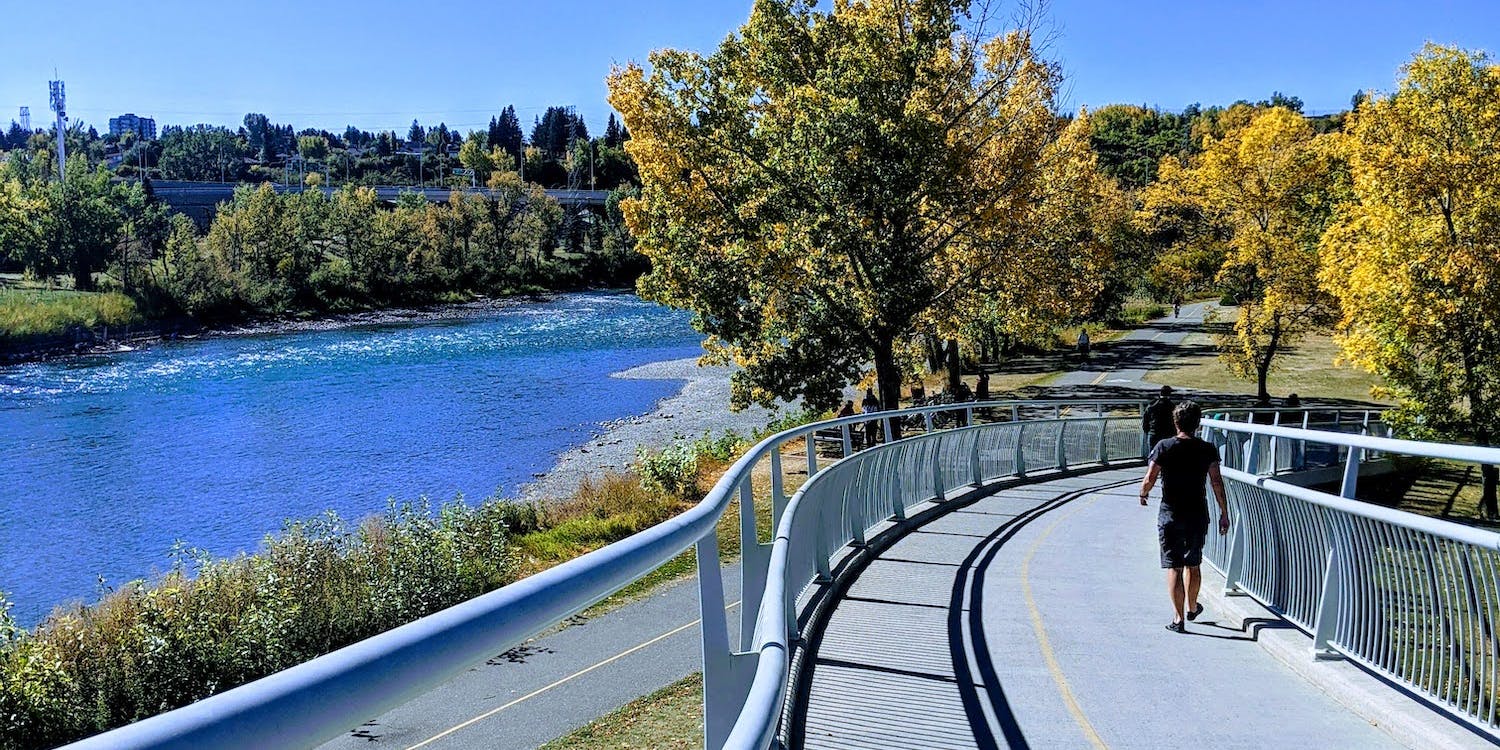 A river walkway in Calgary