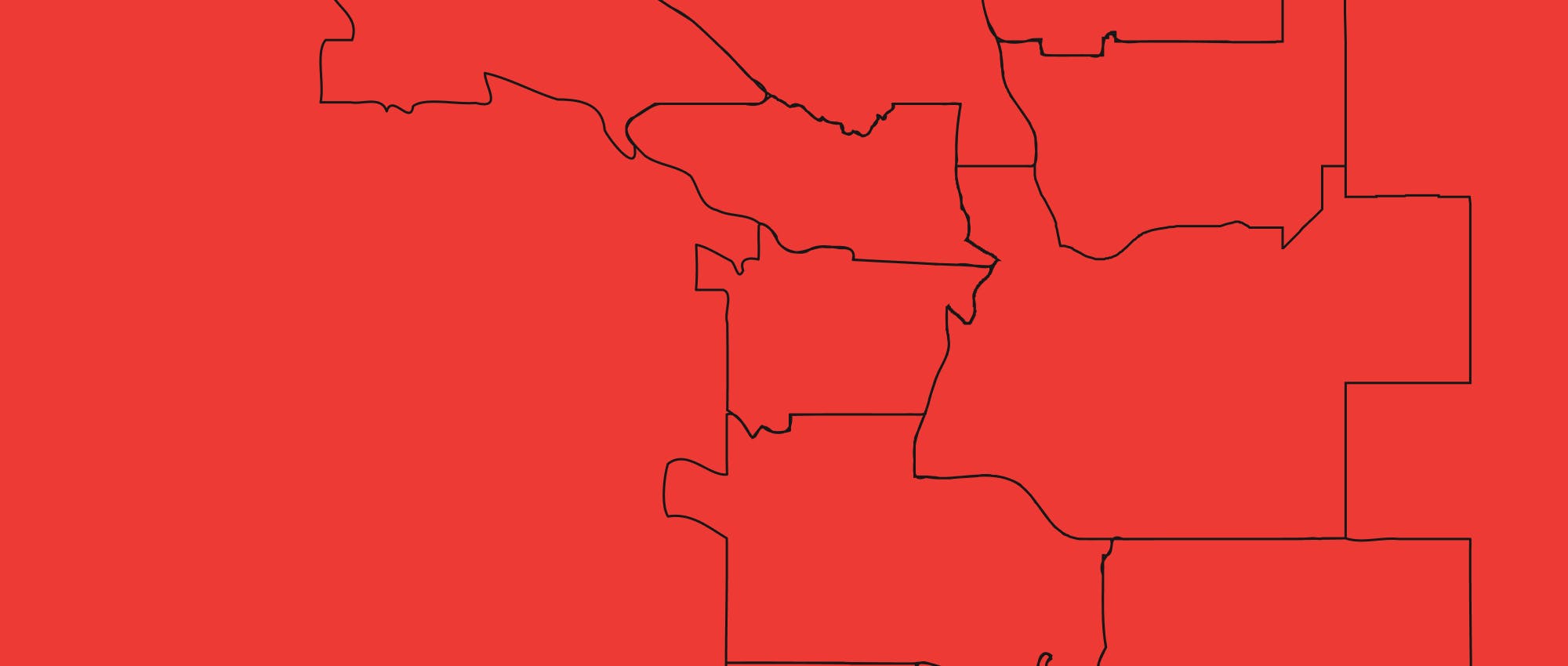 Simple map of Calgary's municipal wards