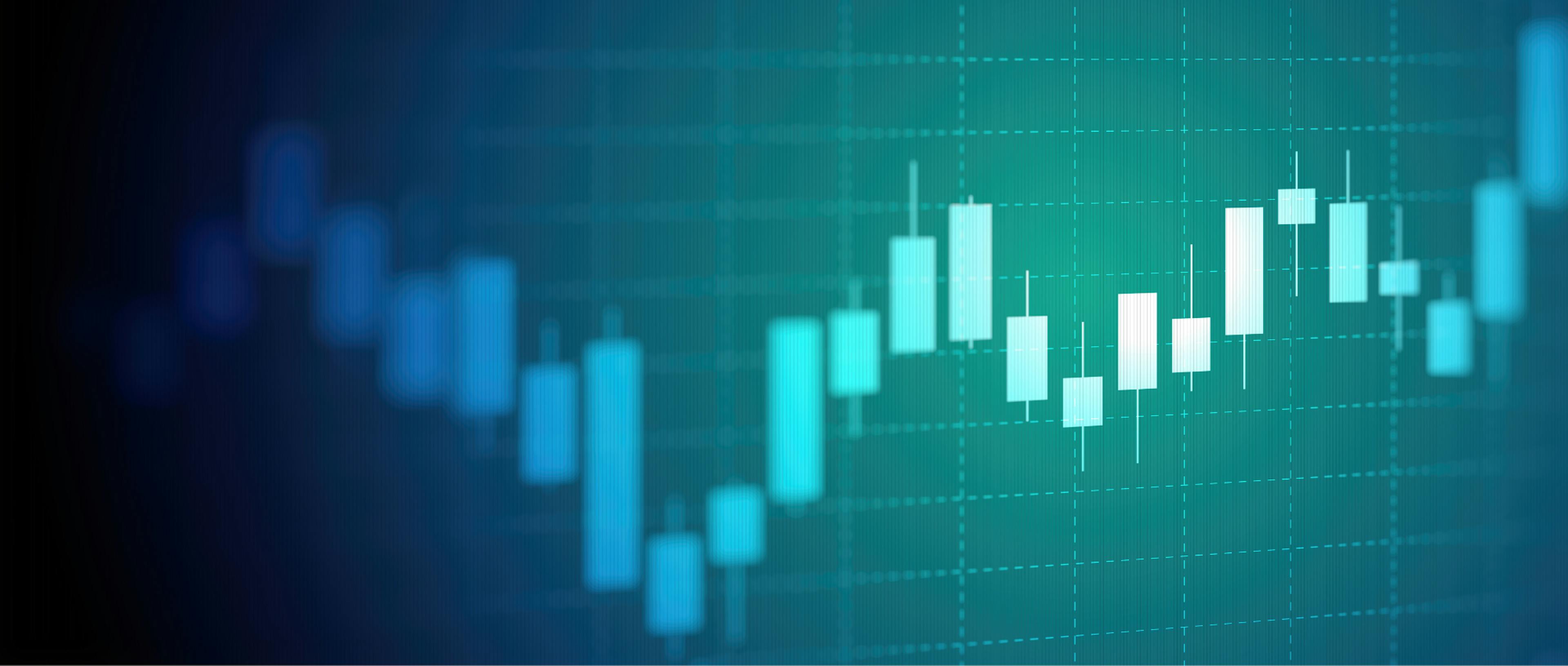 A close up of a trending graph.