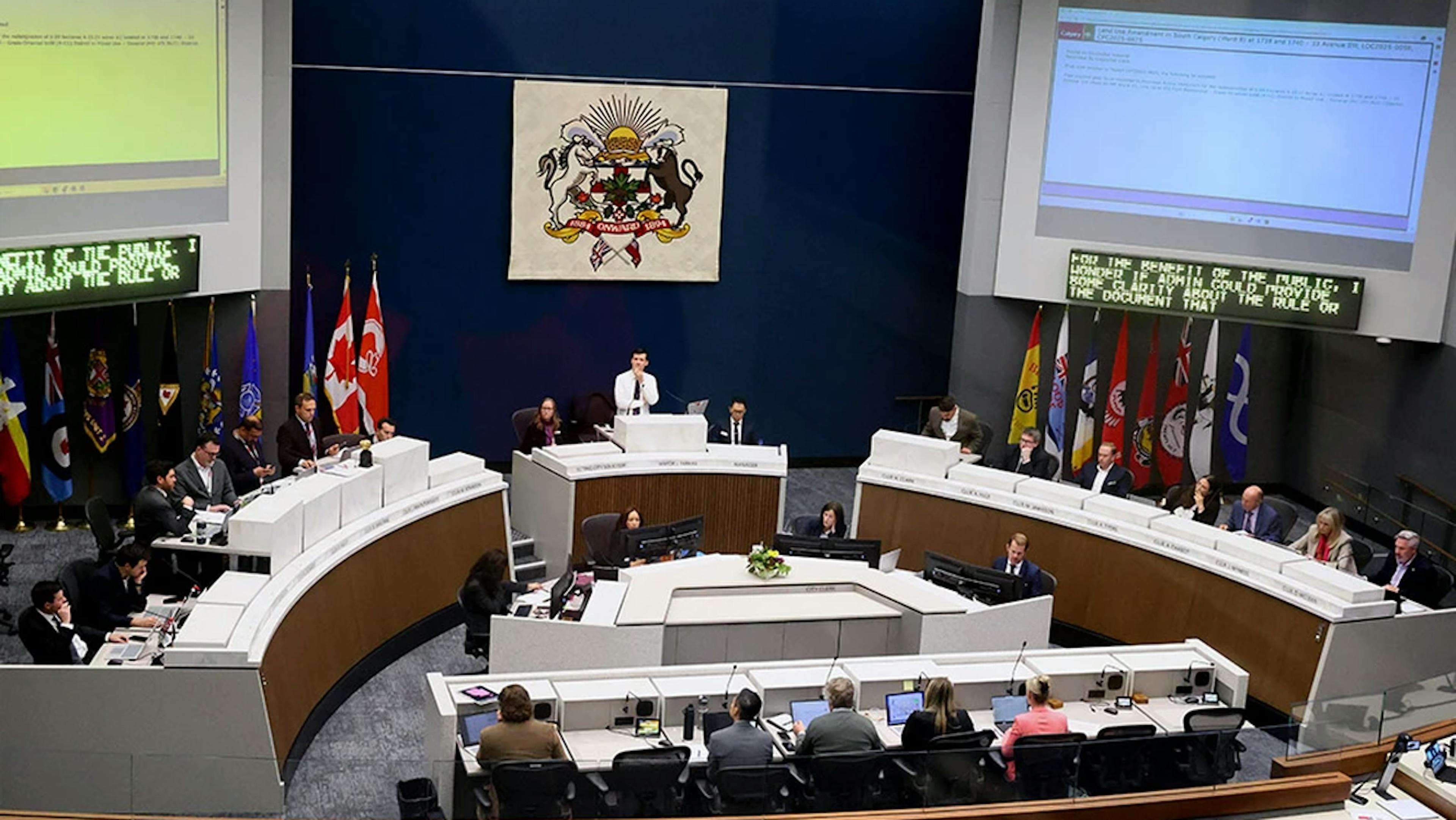 Calgary city council at city hall in Calgary on Tuesday, Nov. 18, 2025. Darren Makowichuk/Postmedia