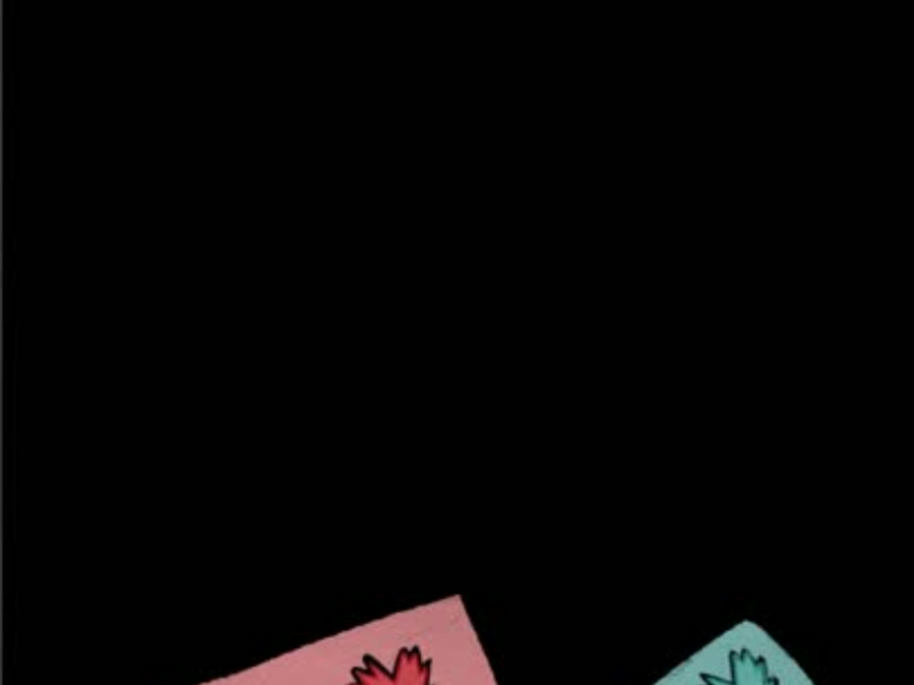 Stick figures of various colors gather to form the words "enough for all."