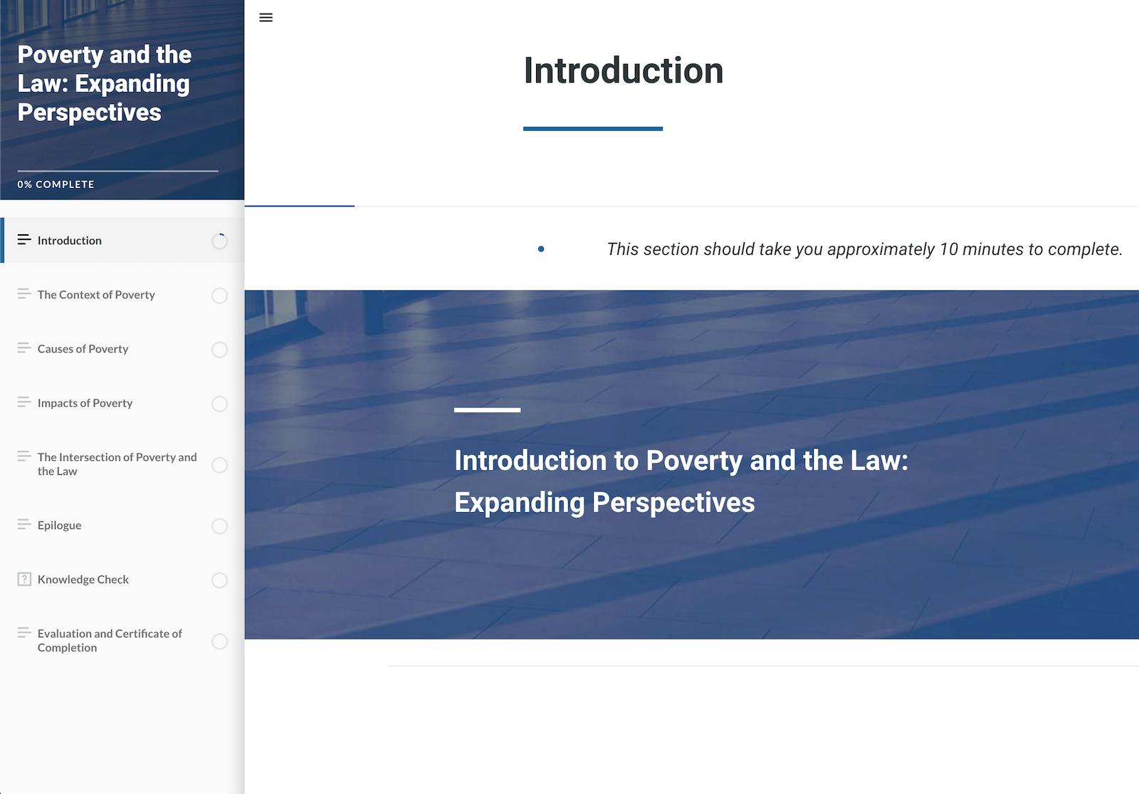 Poverty and the Law: Expanding Perspectives screenshot