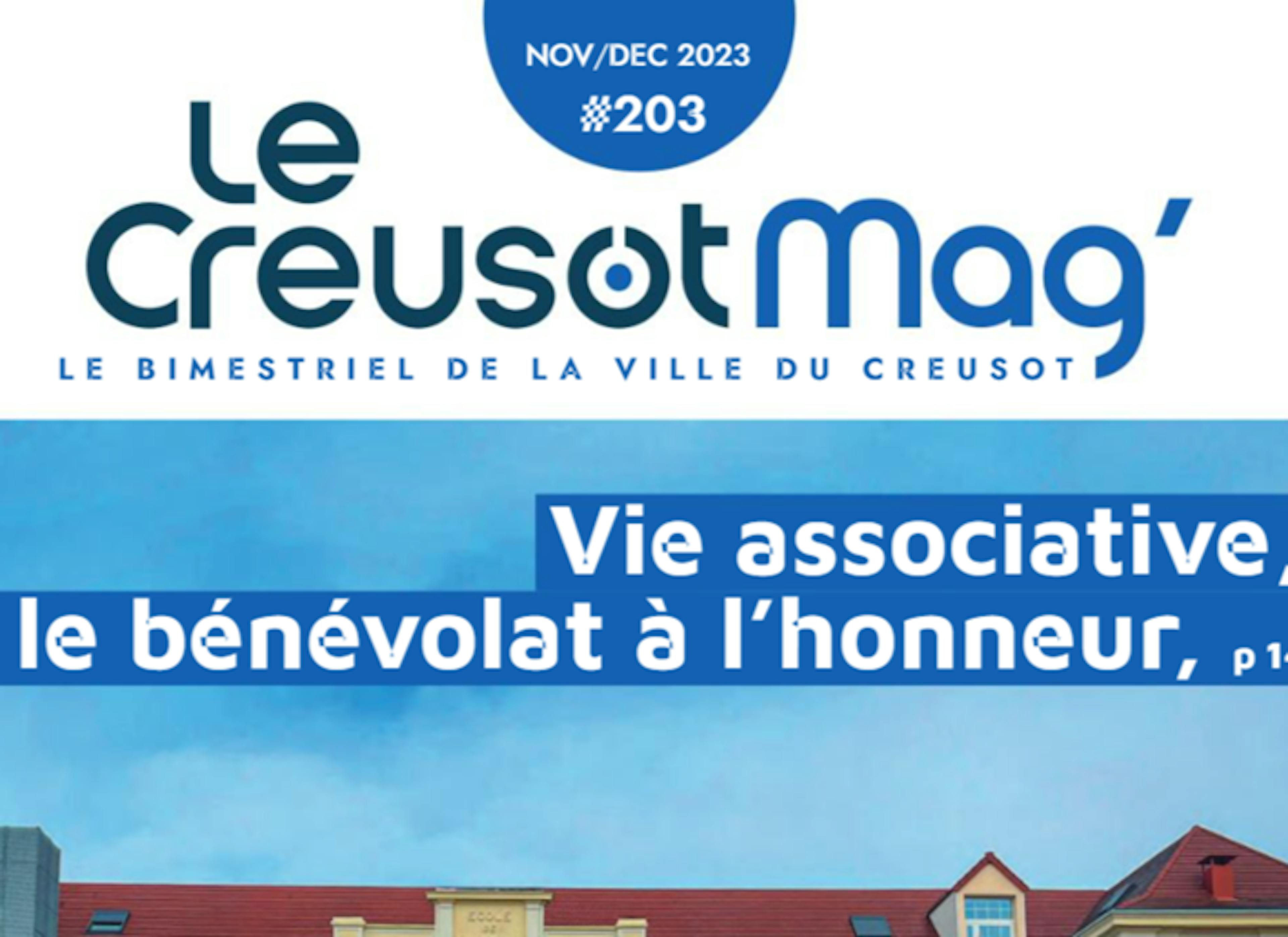 Tribune libre Creusot mag' nov-dec 2023 des conseillers municipaux d'opposition