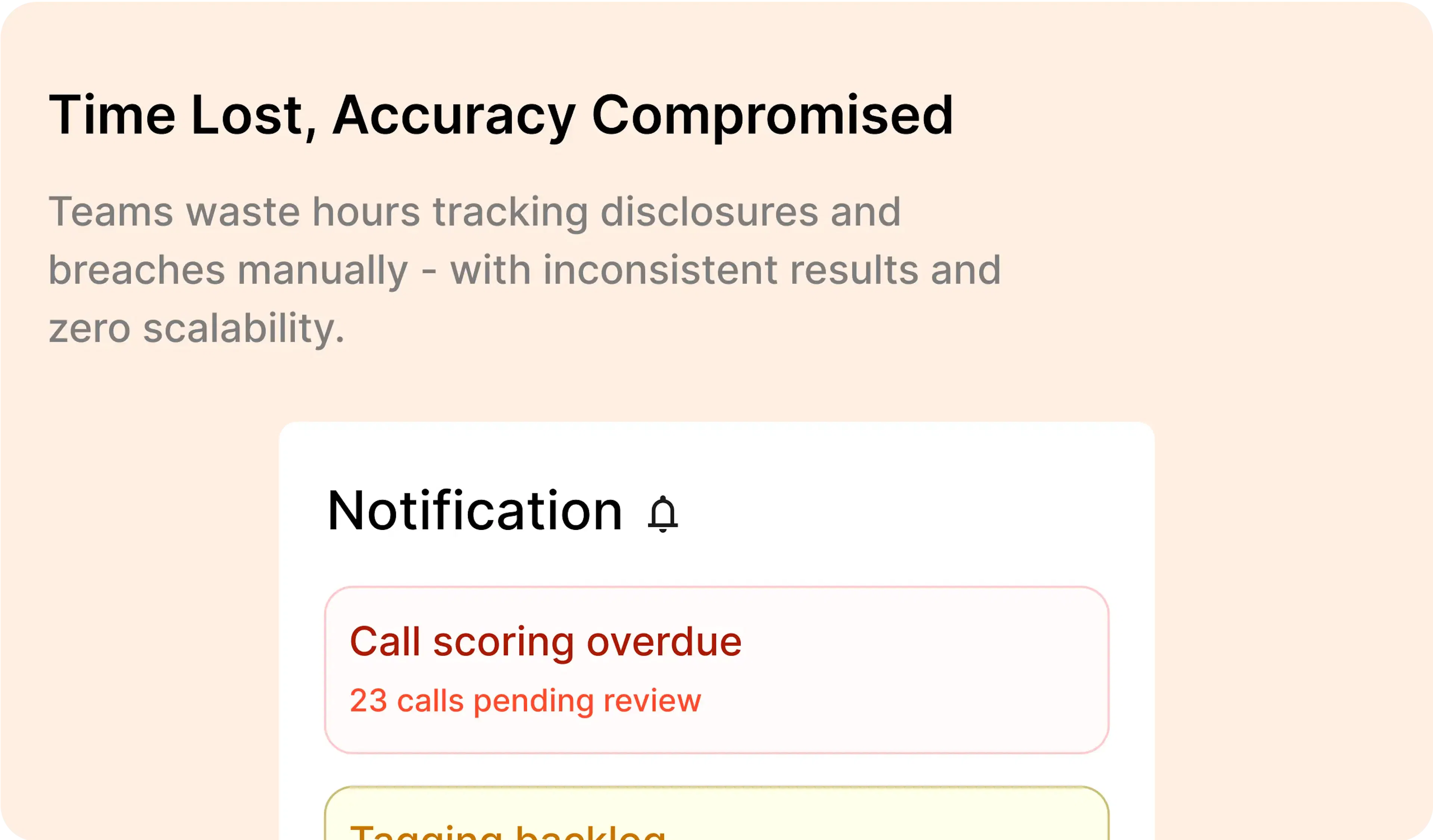 Time lost, Accuracy compromised