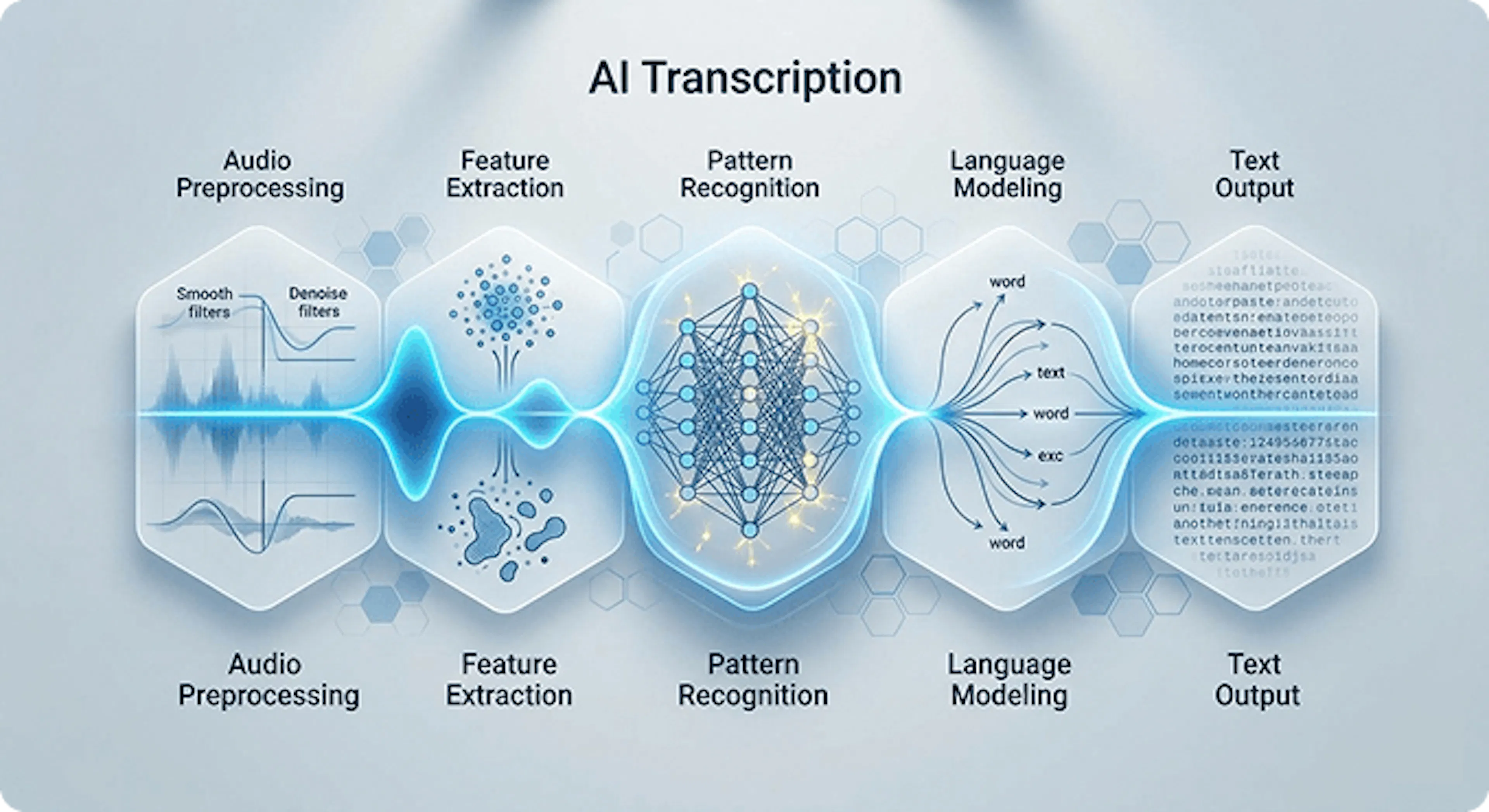 A soulstice technologies advanced speech to text AI engine infographic
