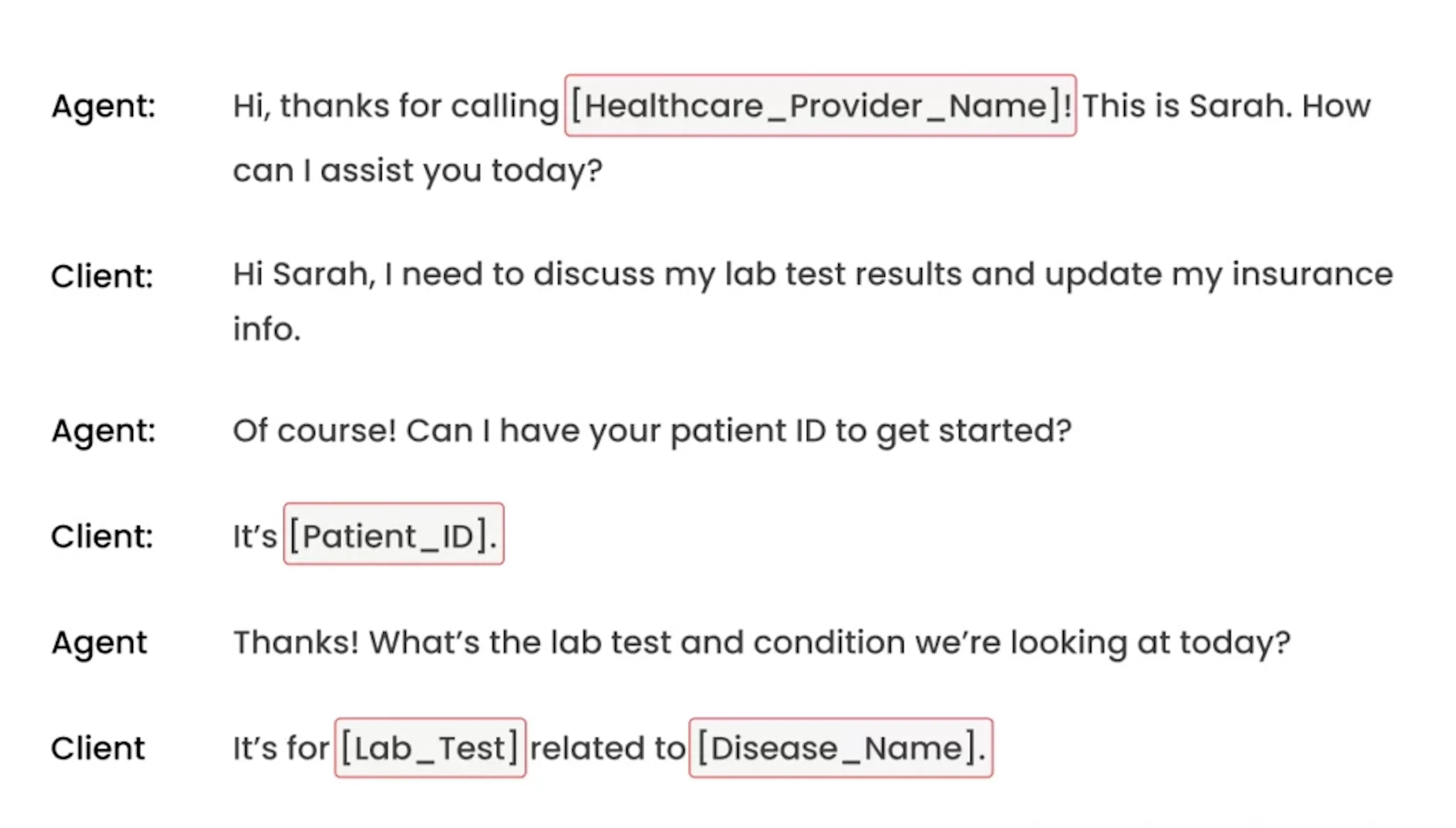 PII redaction for healthcare