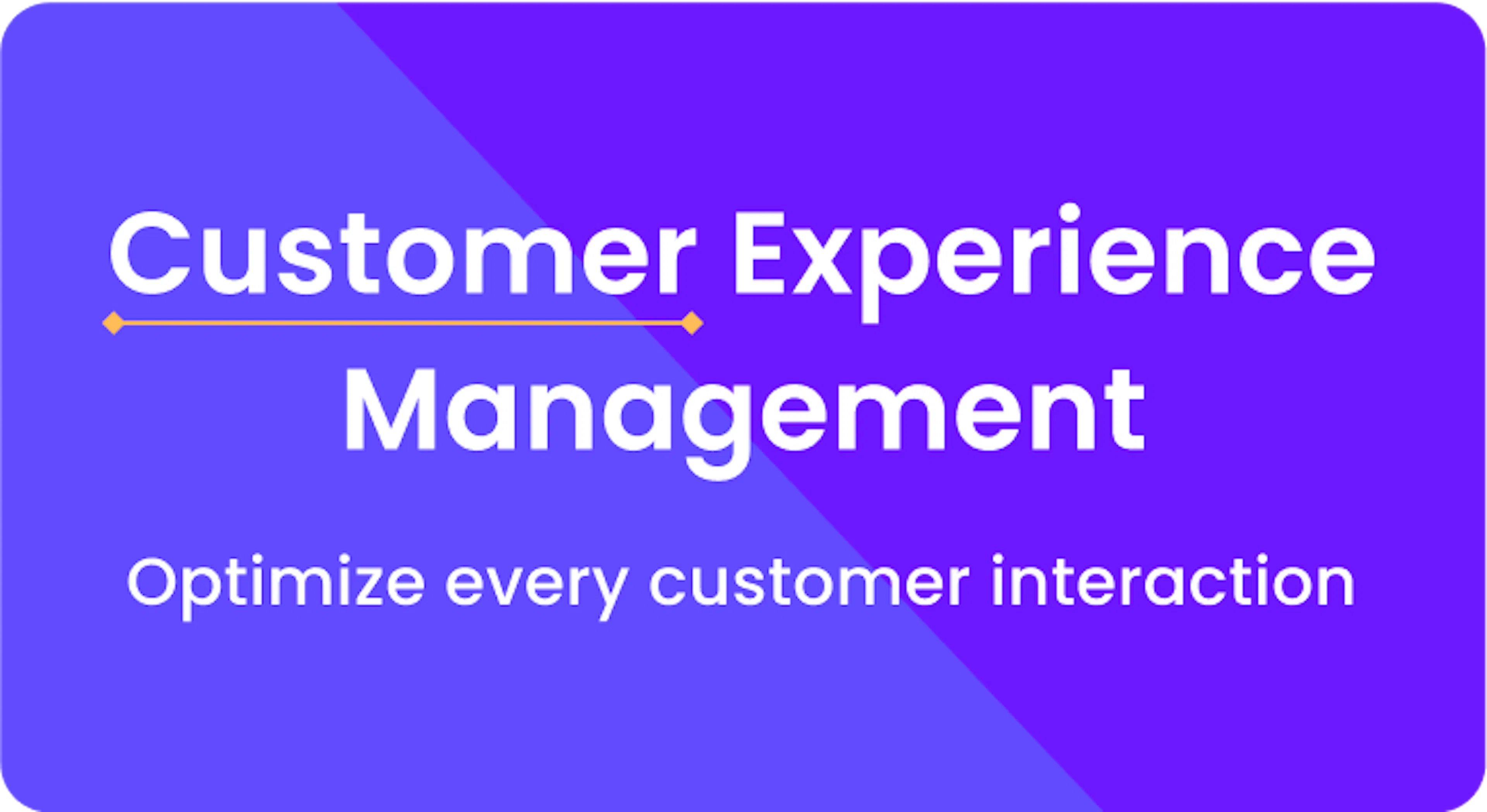 Customer experience management