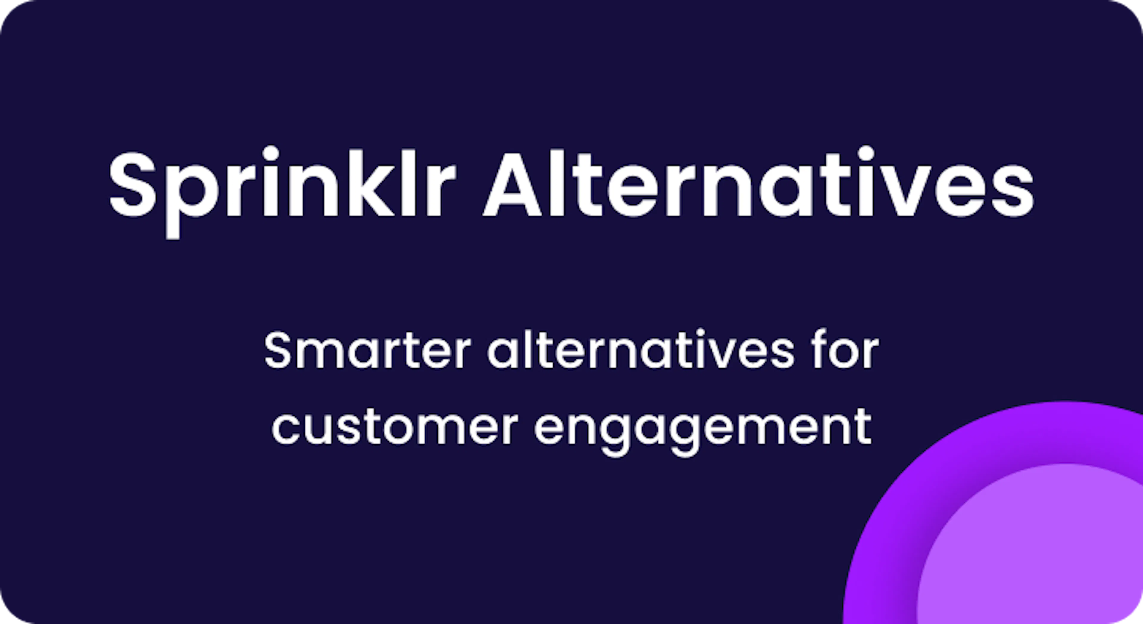 Sprinklr Alternatives