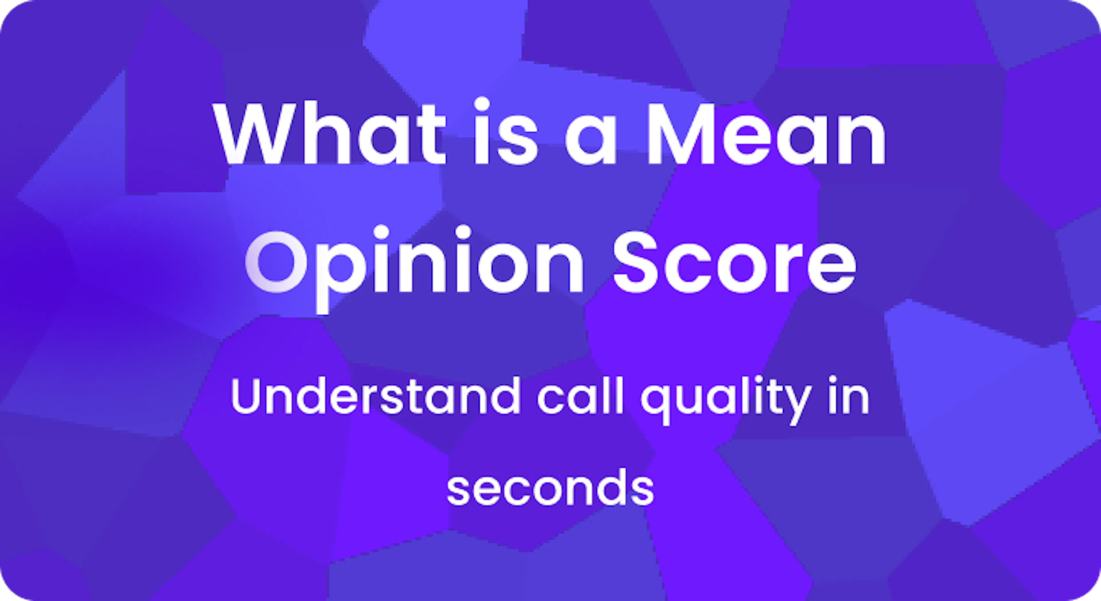 what is a mean opinion score
