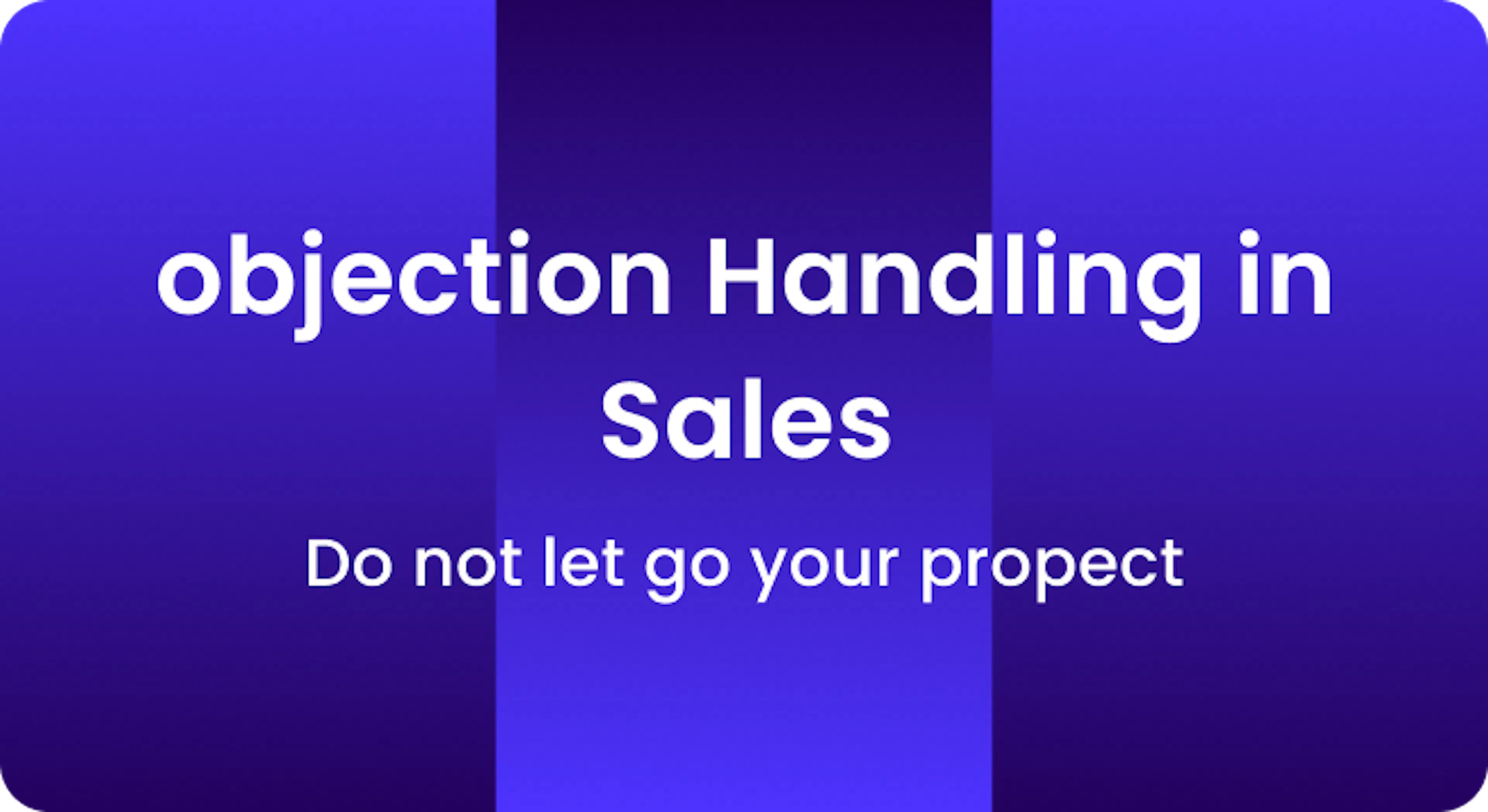 objection handling in sales