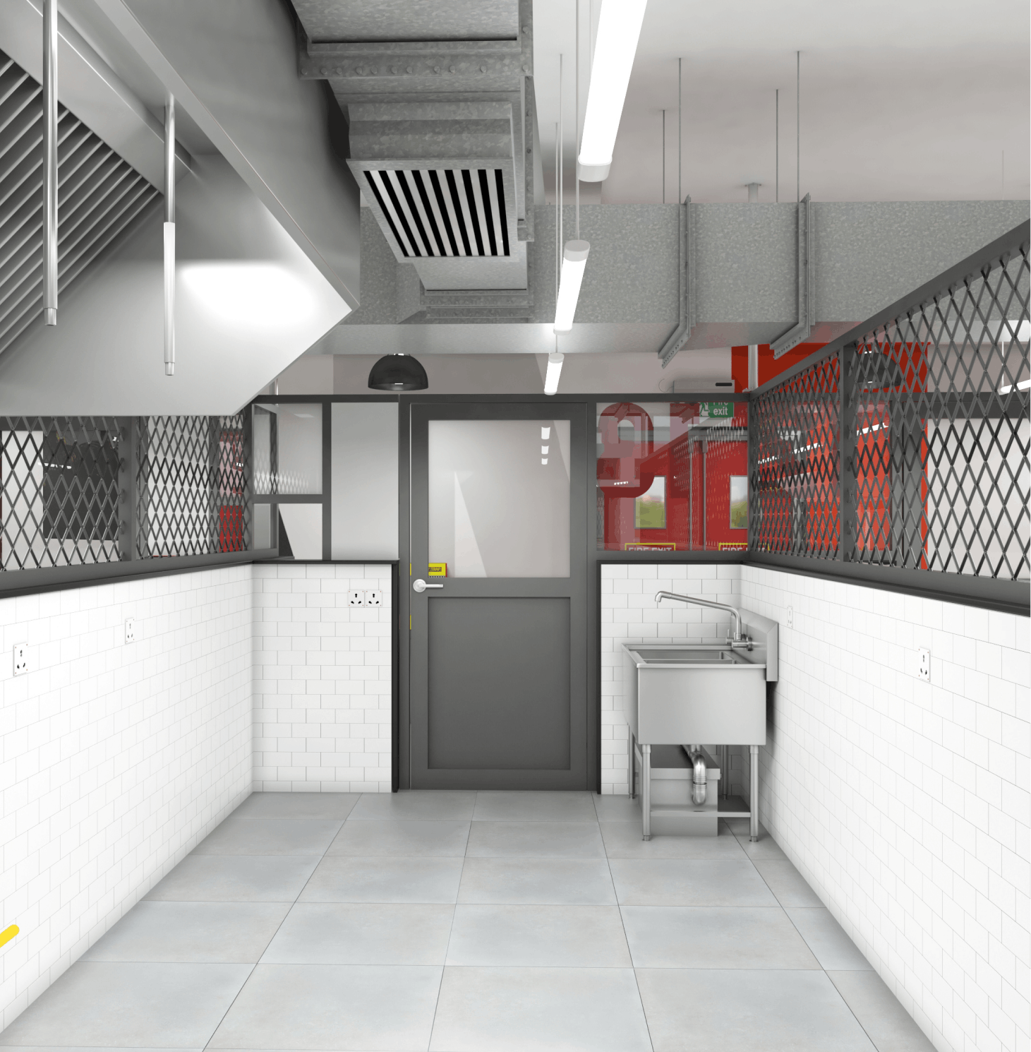 Interior of a Cloud Kitchen, KitchenPlus India interior-cloud-kitchen-kitchenplus-india