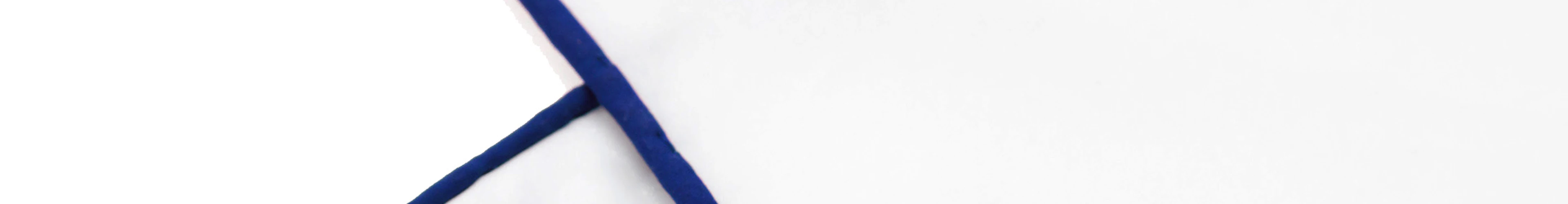 Pocket square with blue trim