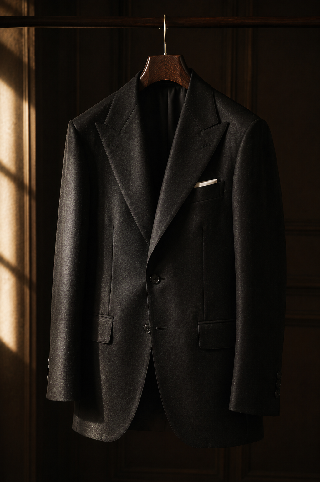 Black jacket hanging