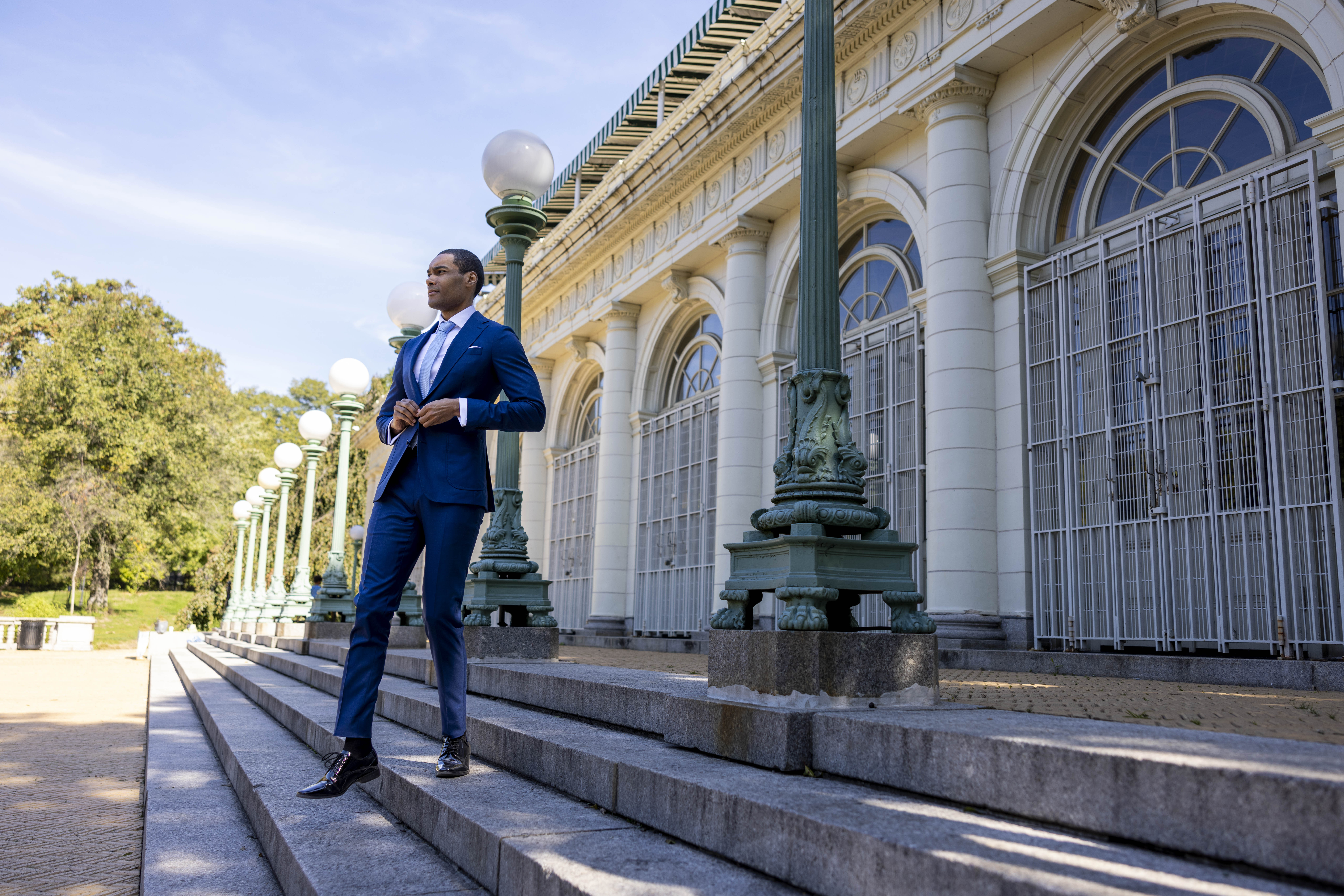 A Stylish Spectrum: Exploring Different Shades of Blue in Enzo Custom's Jackets