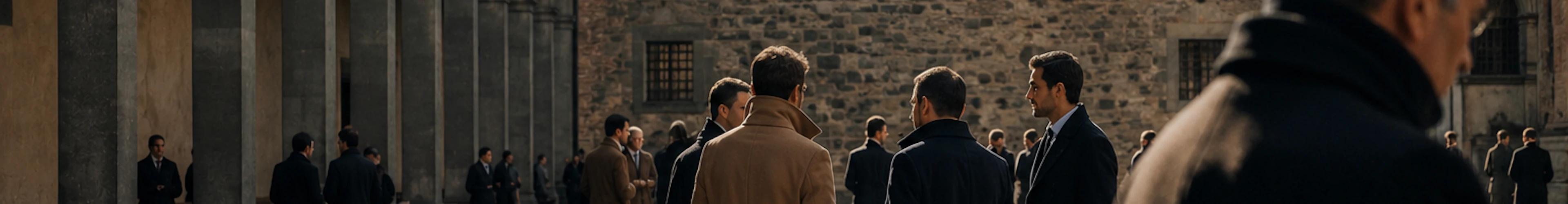 Men in suits in Italy