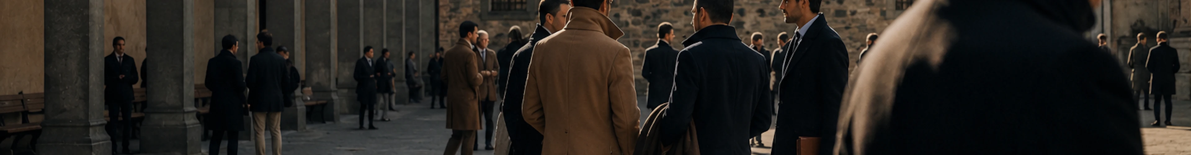 Men in suits in Italy