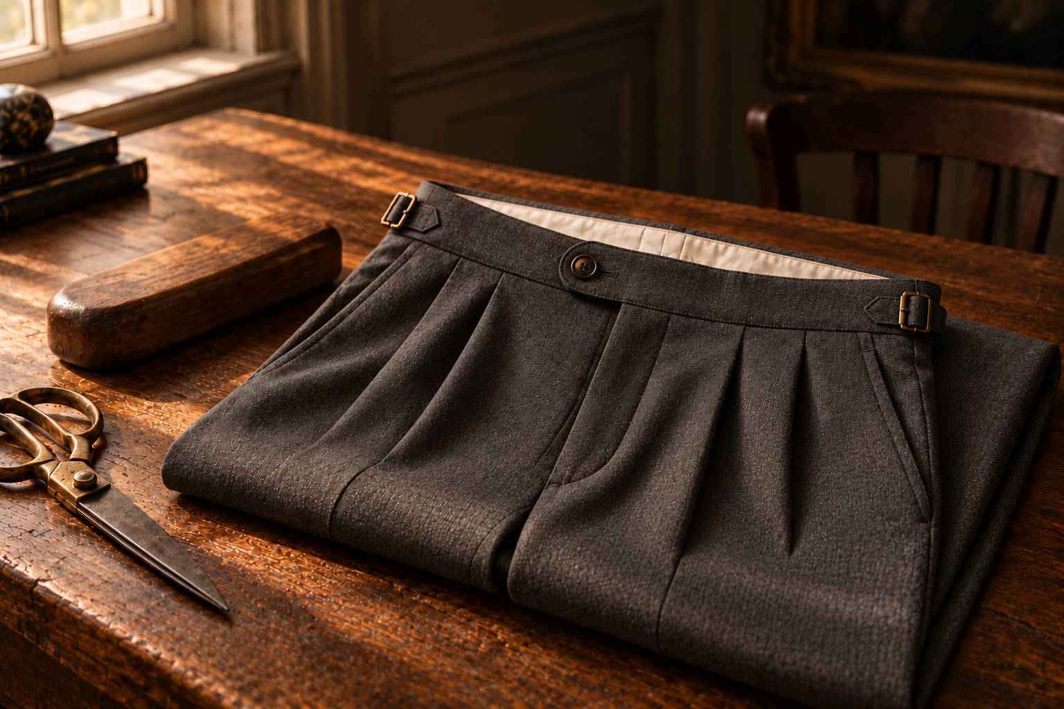 Folded trousers