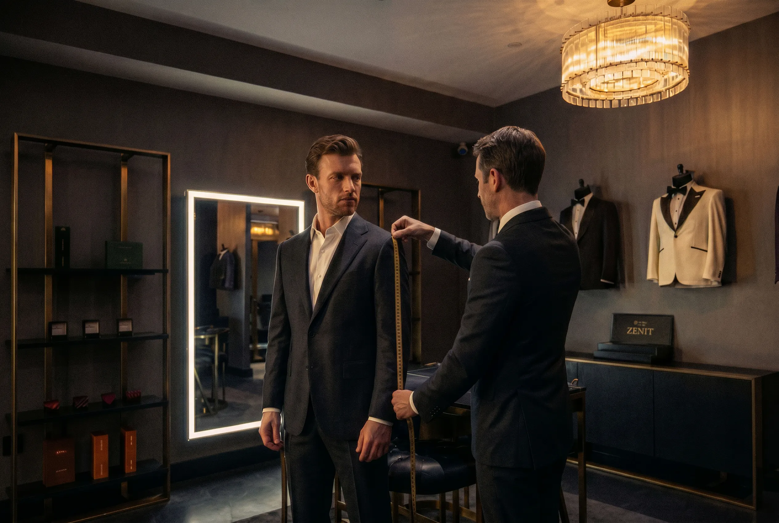 Tailor taking measurements