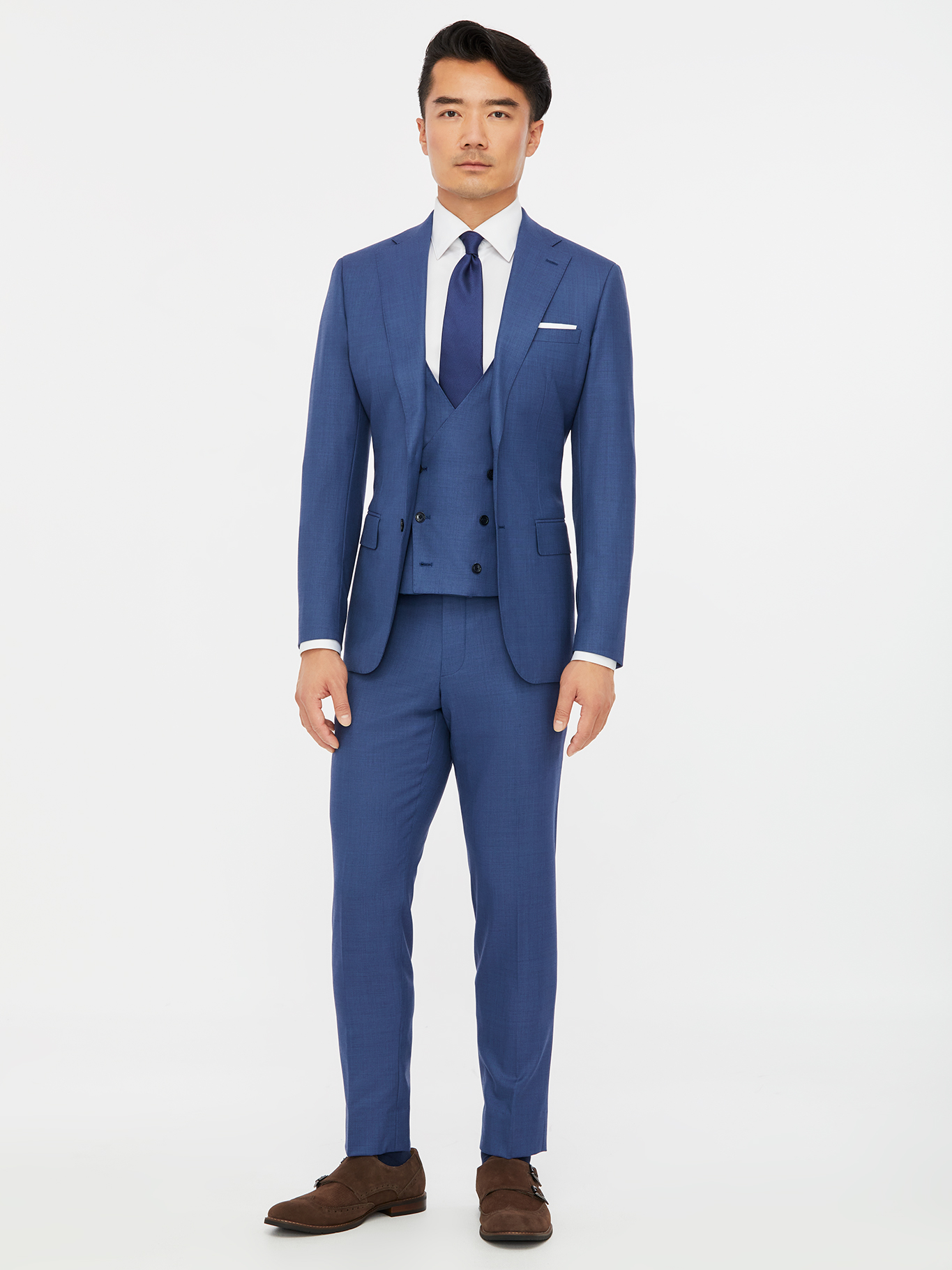 Enzo Custom | S140's Medium Grey Three-Piece Suit