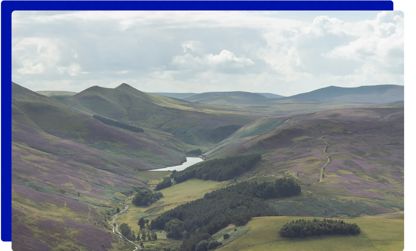 Glencorse Reservoir in the Pentland Hills, Midlothian
