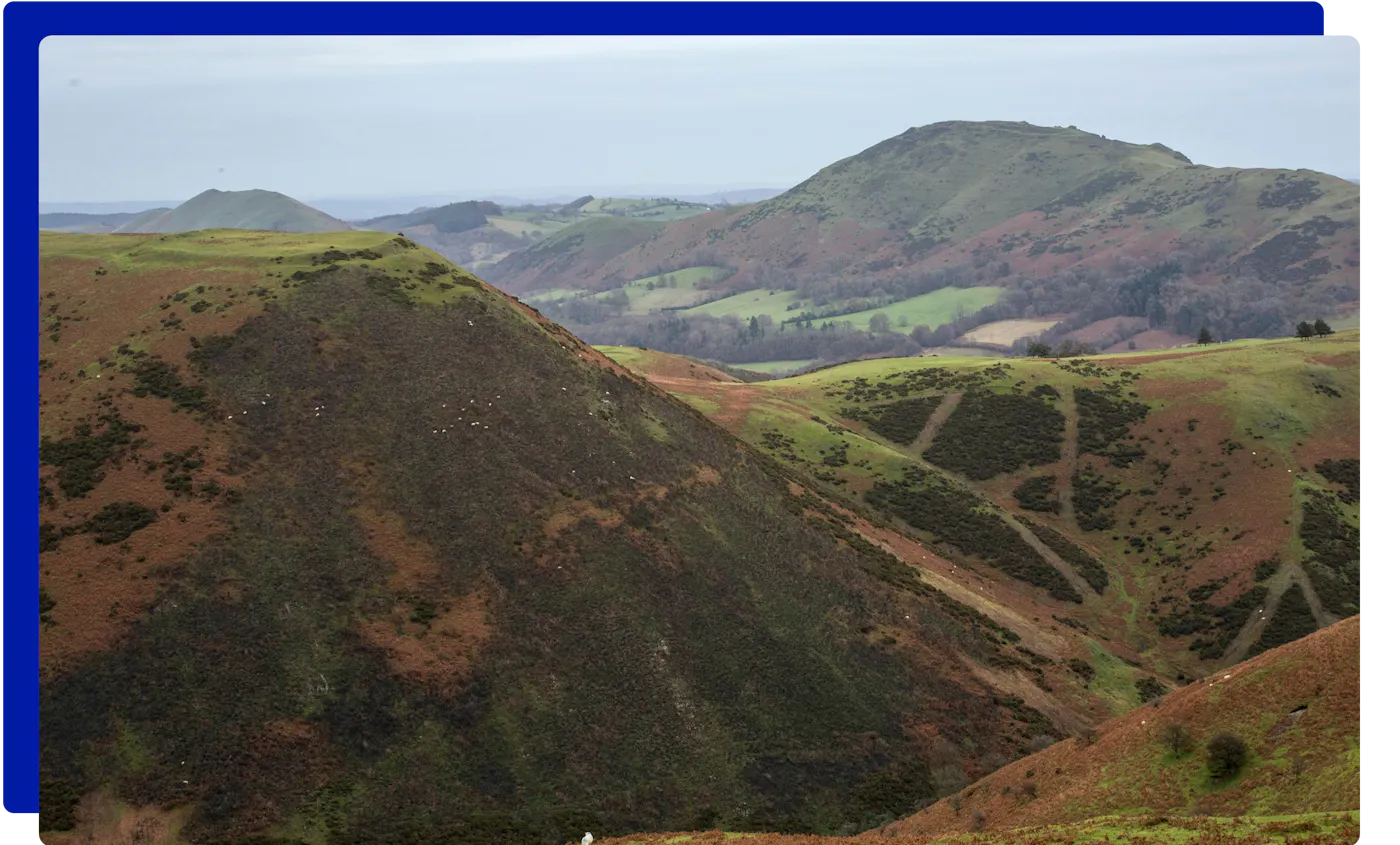 The Long Mynd in the Shropshire Hills