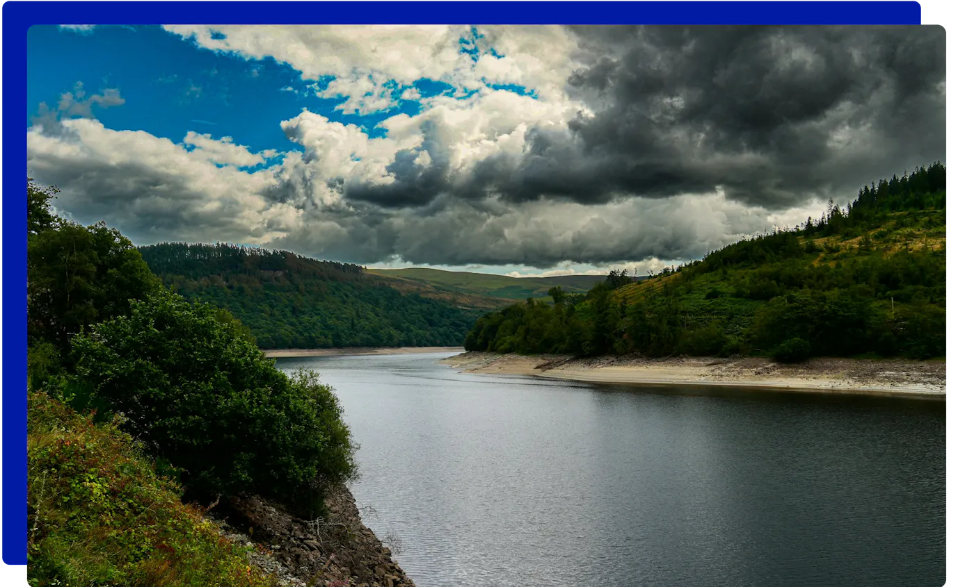 Reservoir in the Elan Valley, Powys