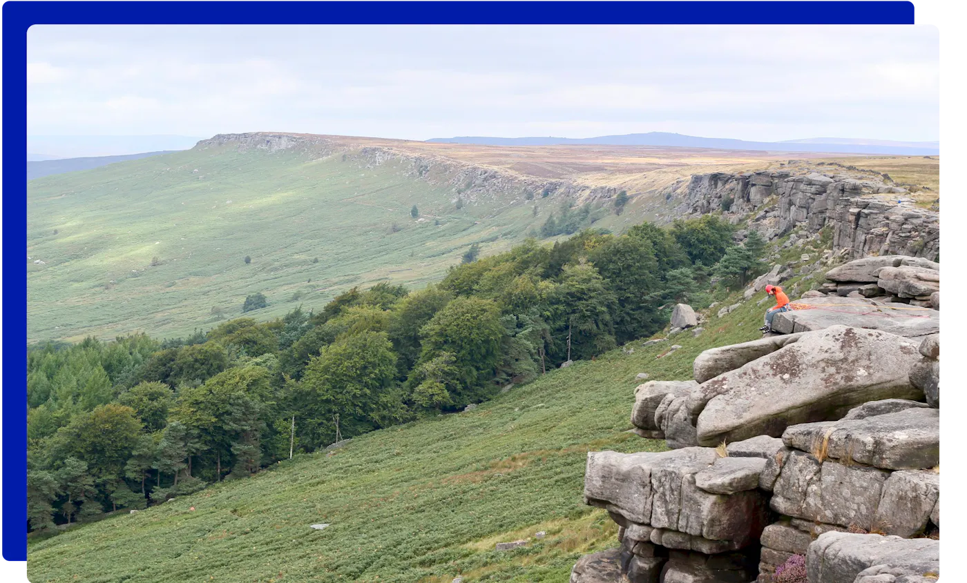 Stanage Edge in the Peak District, Derbyshire