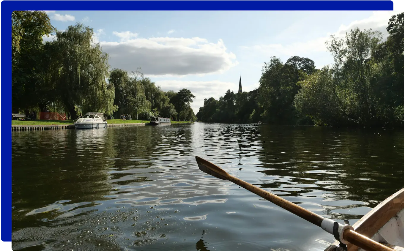 Rowing on the River Avon in Stratford-upon-Avon